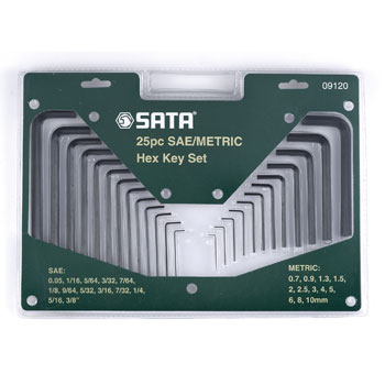 Juego llaves hexagonal 25 pz mm