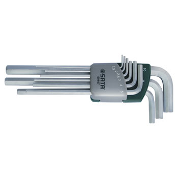 Juego llaves hexagonal larga 9 pz 1.5 - 10 mm