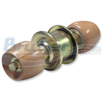 Cerradura pomo madera claro LL/B dorada
