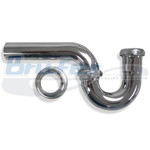 Sifón metálico cromado para fregadero de 1-1/2