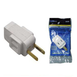 Receptáculo sencillo a 3 salidas goma blanco (WB315)