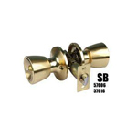 Cerradura de entrada con llave pomo tulip dorada satinada SB Cerradura de entrada con llave pomo tulip dorada satinada SB