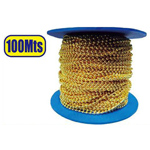 Cadena bolas 2.4 mm (3/32") - dorado 100 metros Cadena bolas 2.4 mm (3/32