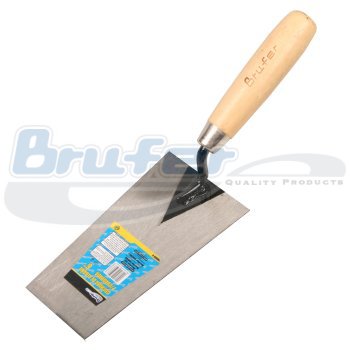 Cuchara de albañil mango madera punta cuadrada 6