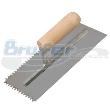 Palustra dentada en V mango madera
