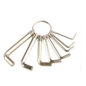 Llave L en juego 8 piezas 1/16