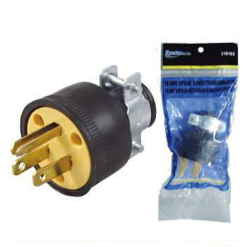 Enchufe bipolar 15 amp. Con tierra goma nylon (U353P)